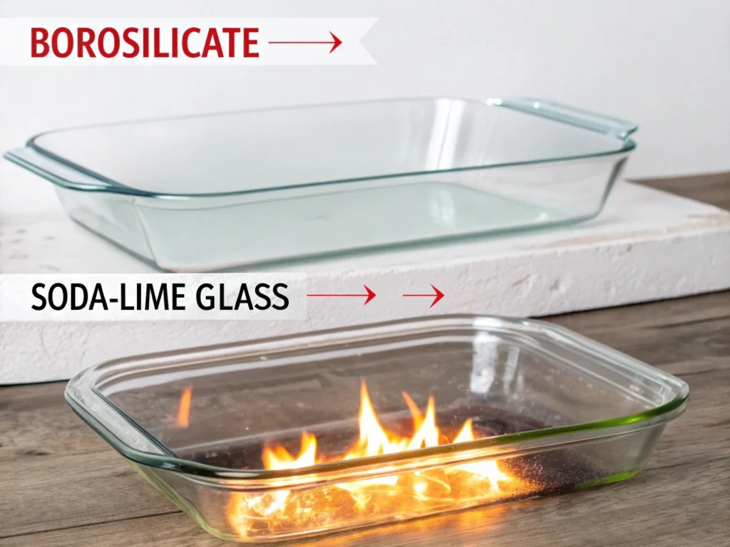 Borosilicate glass vs. soda-lime Pyrex comparison – understanding heat tolerance and Pyrex temperature limits