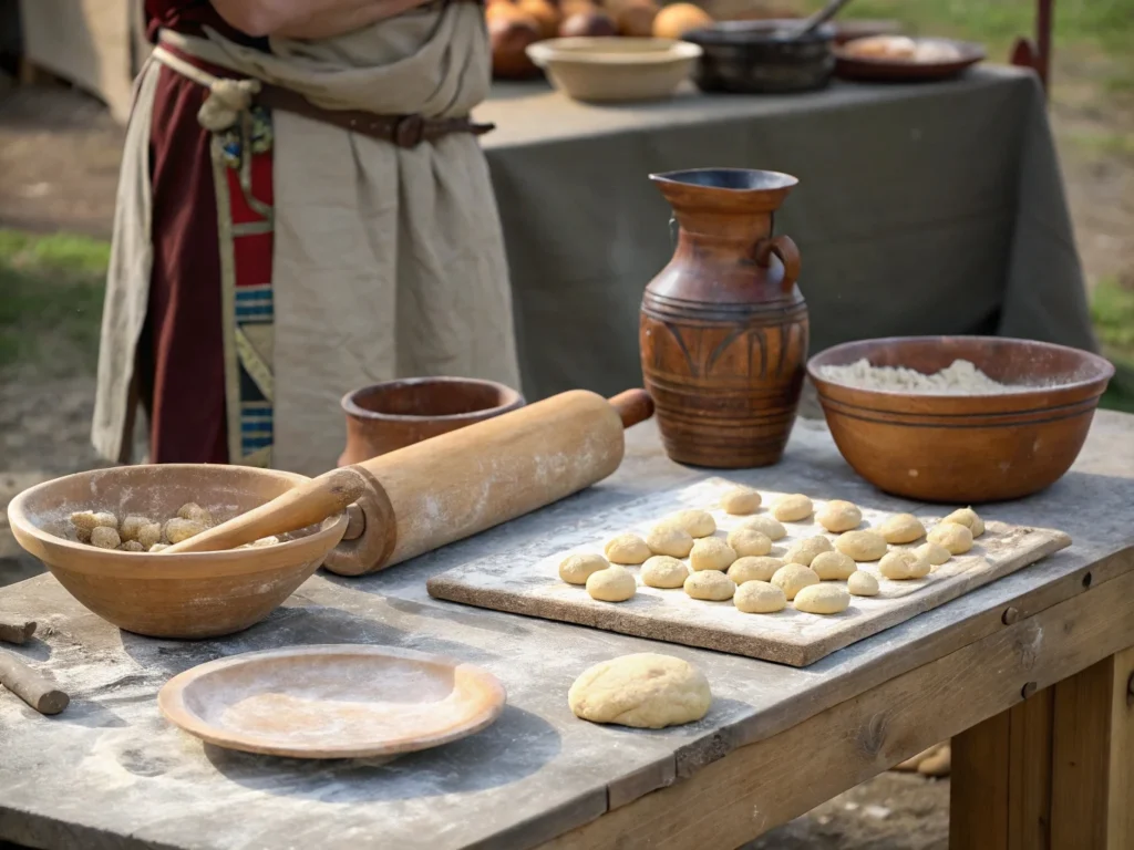 Ancient Roman gnocchi preparation with bread dough – origins of gnocchi