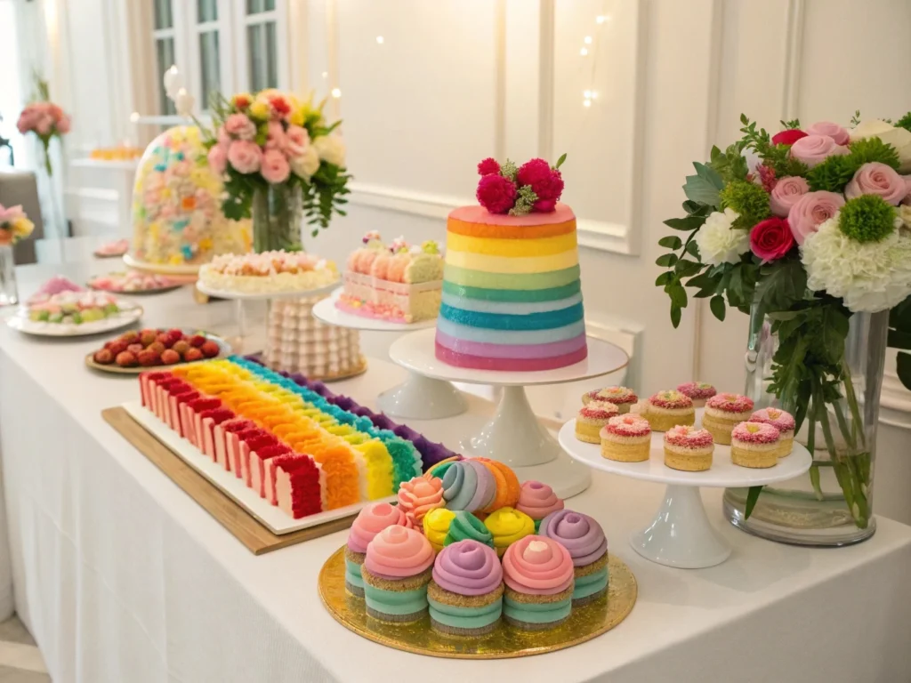 Instagram-worthy desserts reflecting viral dessert trends with colorful layers and bold presentations